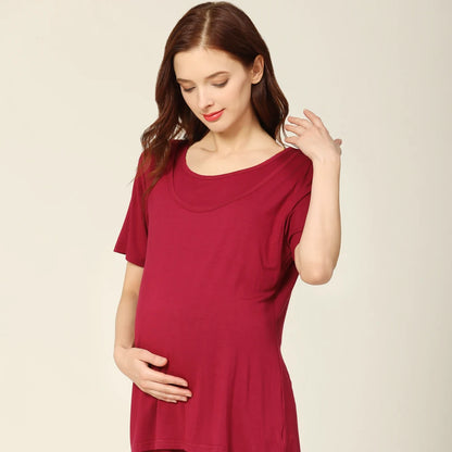 Plus Size Maternity Nursing Pajamas Set