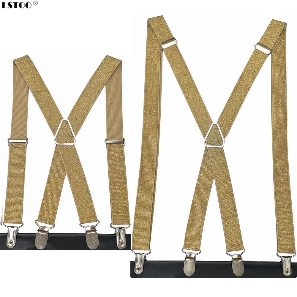 Gold & Silver Family Adjustable Suspender