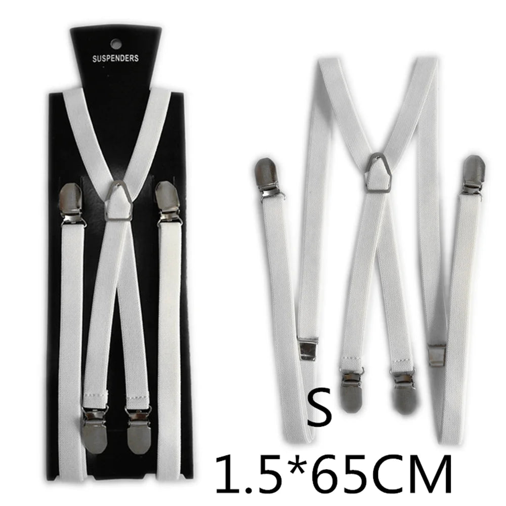 4 Clips Adjustable Elastic Suspenders