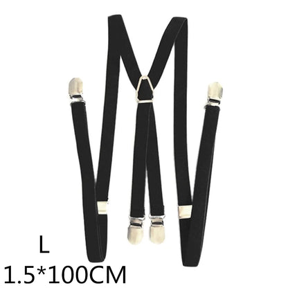 4 Clips Adjustable Elastic Suspenders