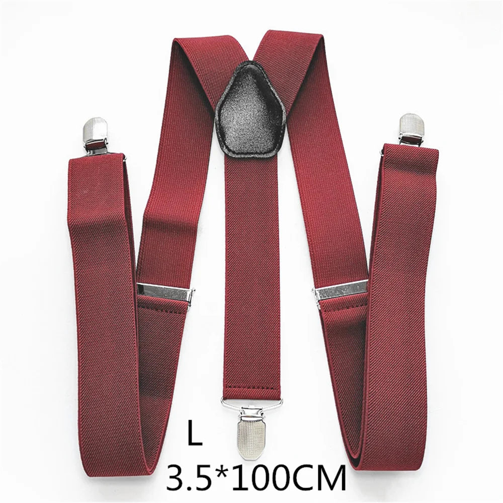 Men Plus Size Y-Back Suspenders