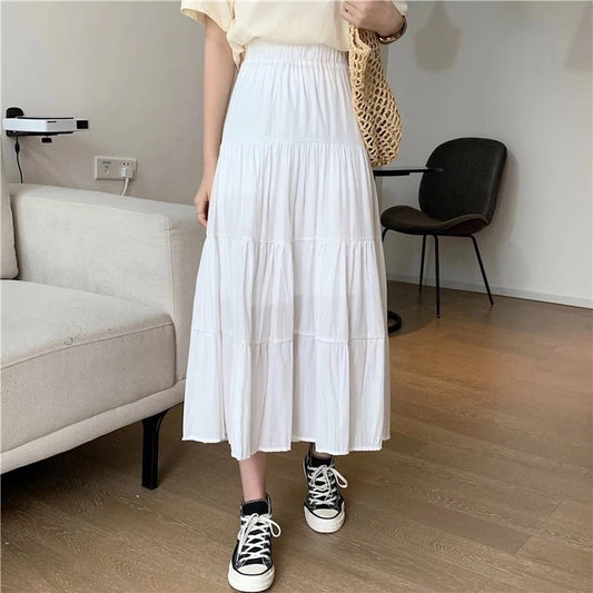 Vintage High Waist Chiffon Skirt