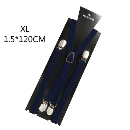 4 Clips Adjustable Elastic Suspenders