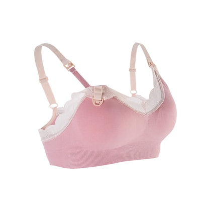 Wireless Front-Open Lace Nursing Bra