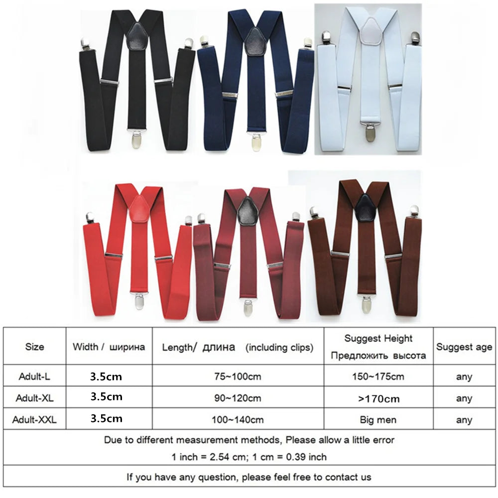 Men Plus Size Y-Back Suspenders