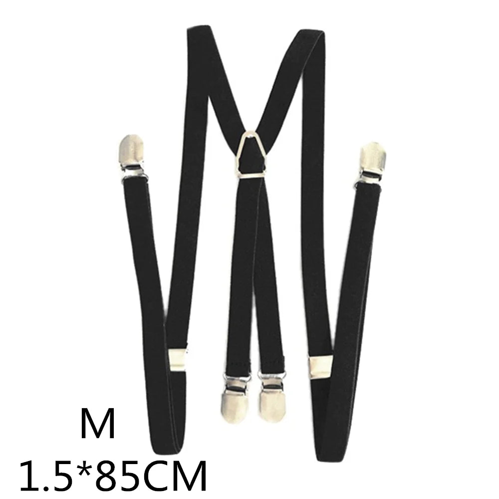 4 Clips Adjustable Elastic Suspenders