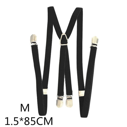4 Clips Adjustable Elastic Suspenders