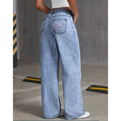 Women’s High-Waist Denim Wide Leg Jeans