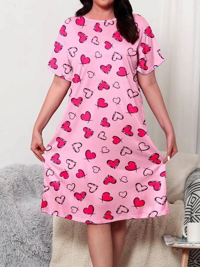 Plus Size Cartoon Heart Dress