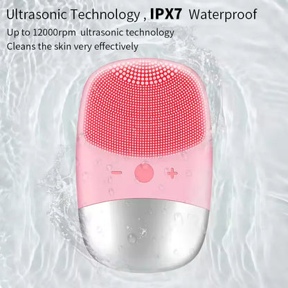 Electric Silicone Ultrasonic Facial Brush