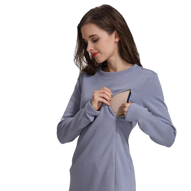 Winter Fleece Nursing Hoodie
