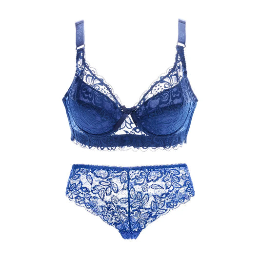 Plus Size Lace Push-Up Bralette Set