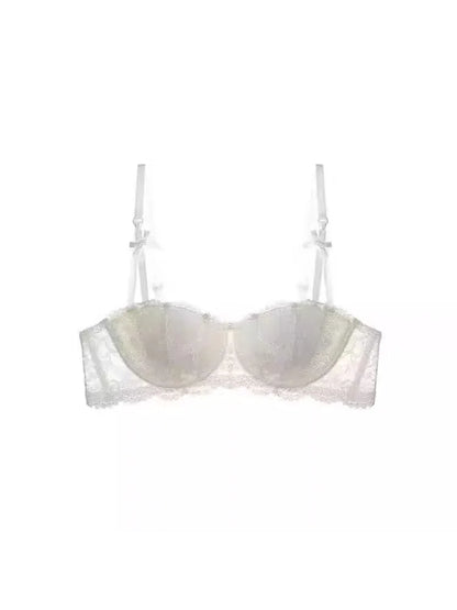 French Lace Minimalist Half-Cup Bra