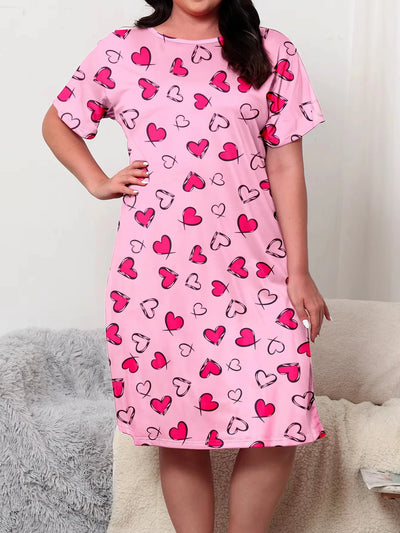 Plus Size Cartoon Heart Dress