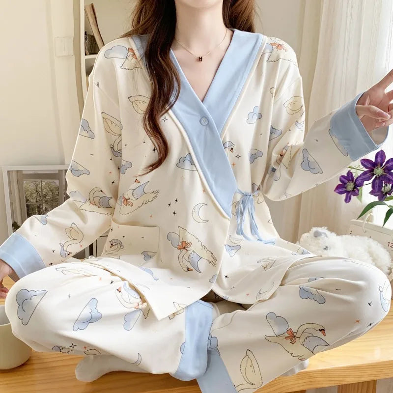 Adjustable Postpartum Menstrual & Nursing Pajamas