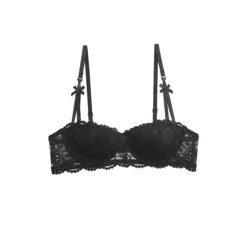 French Lace Minimalist Half-Cup Bra