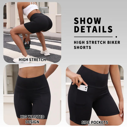 High Waisted Biker Shorts For Women