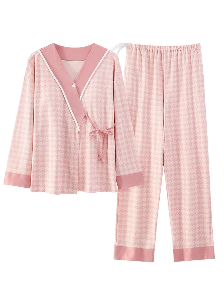 Nursing Pajamas with Chest Cushion