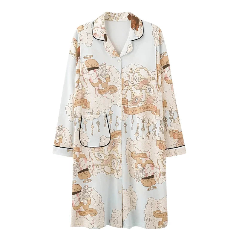 Gown – Long Sleeve Nursing Pajamas