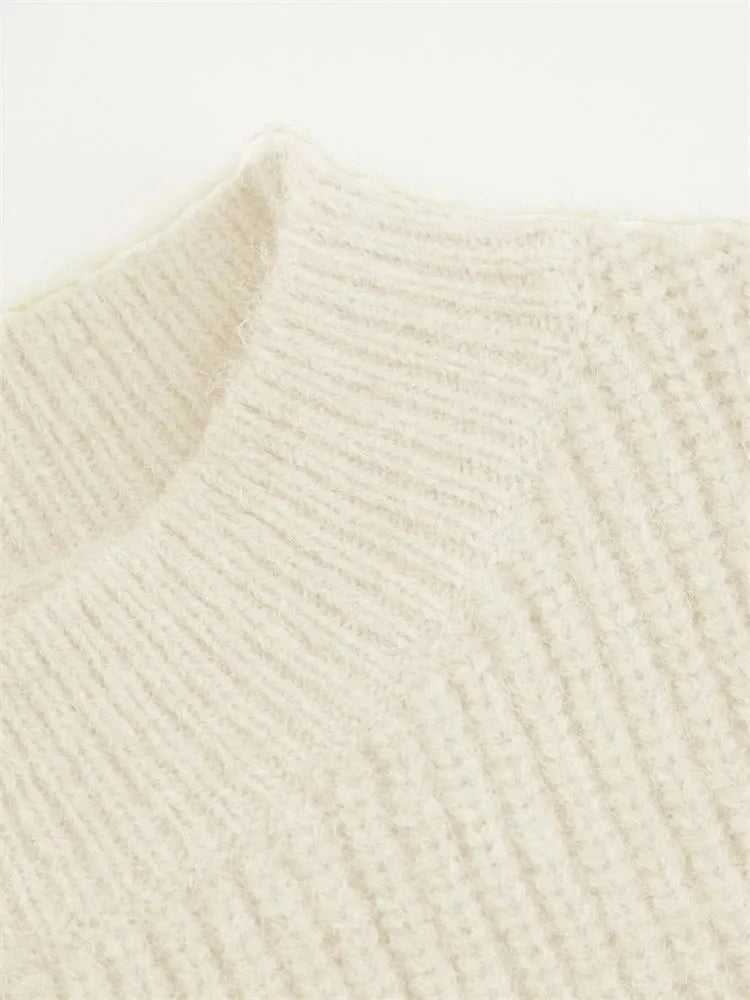 Women's Floral Embroidered Lantern Sweater