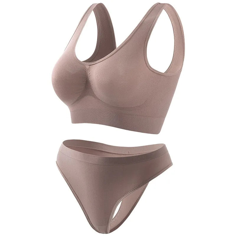 Seamless Wireless Bra & Thong Set