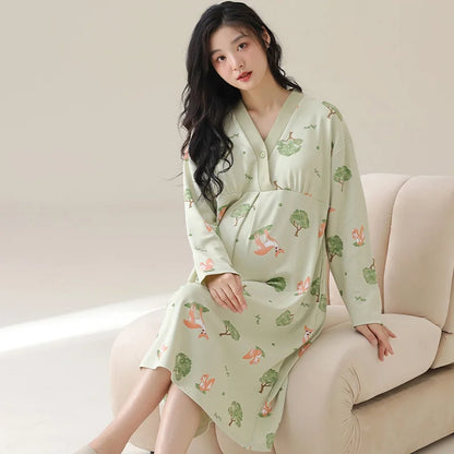 Gown – Long Sleeve Nursing Pajamas