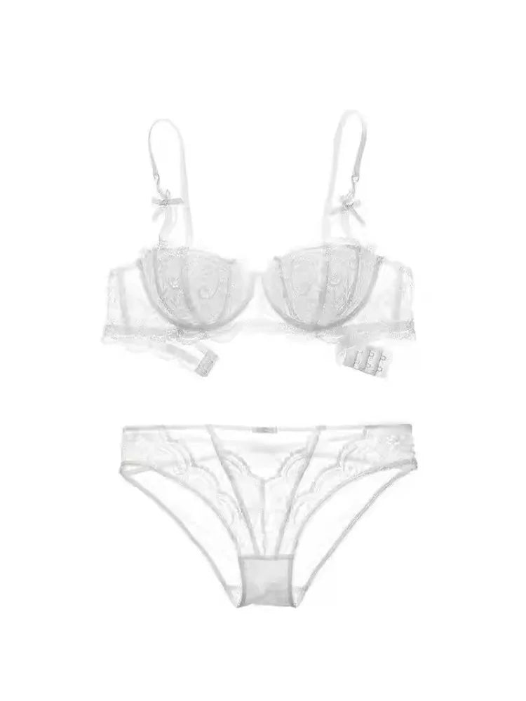 French Lace Minimalist Half-Cup Bra