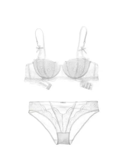 French Lace Minimalist Half-Cup Bra