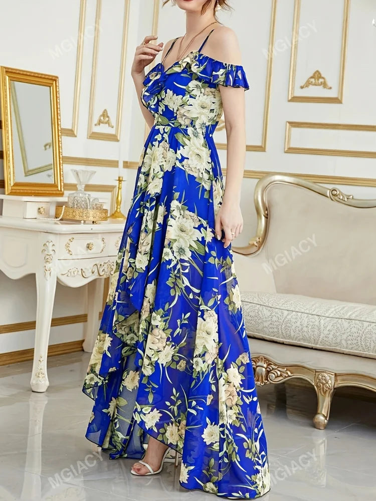 Women's Off-Shoulder Floral Beach Dress