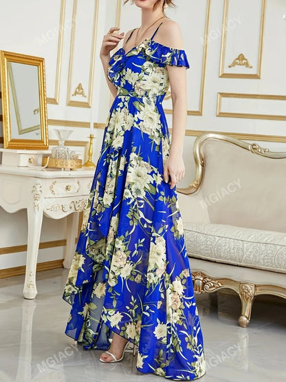 Women's Off-Shoulder Floral Beach Dress
