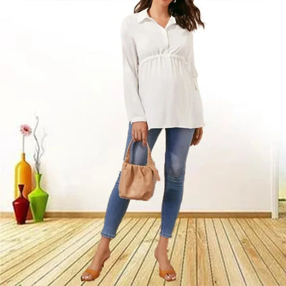 V-Neck Long Sleeve Maternity Top