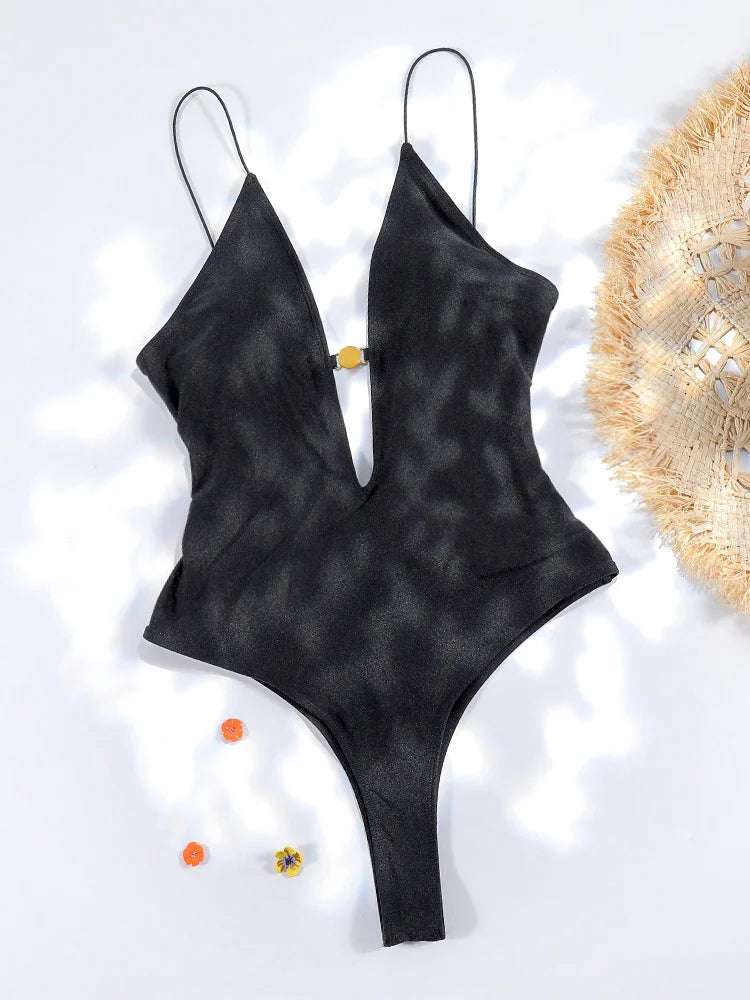 Rinabe Hollow Out One-Piece Swimsuit