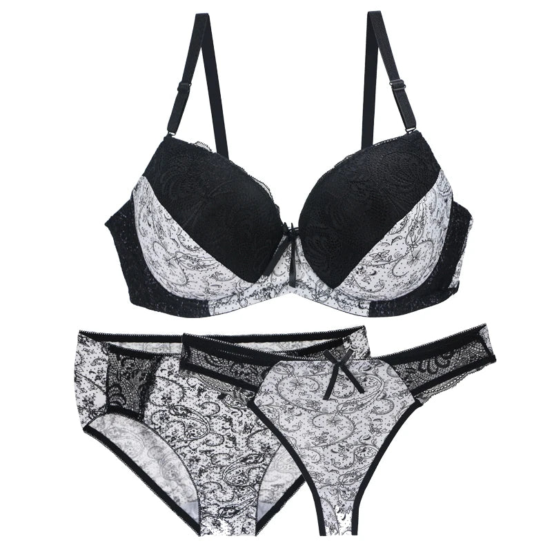 3-Piece Seamless Push-Up Bra Set