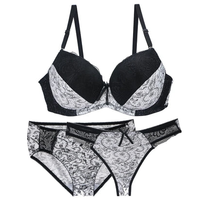 3-Piece Seamless Push-Up Bra Set