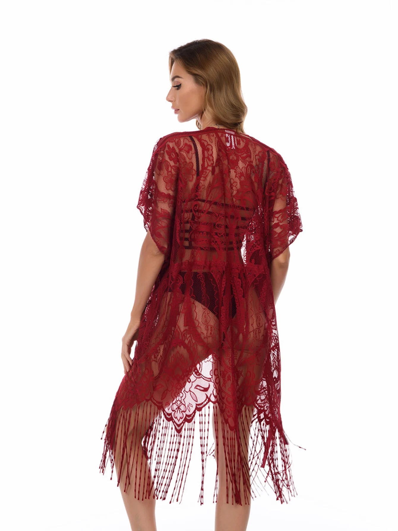 Long Kimono Bikini Swim Cover Up