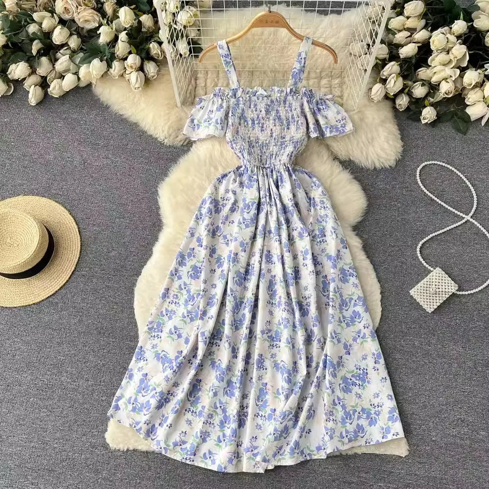 Floral Print Vacation Beach Dress