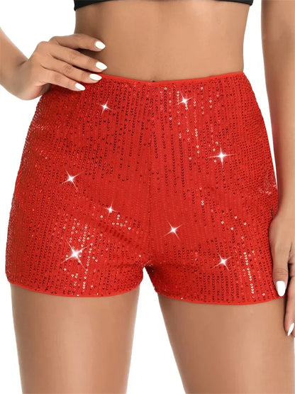 Women’s Sequin High Waist Shorts