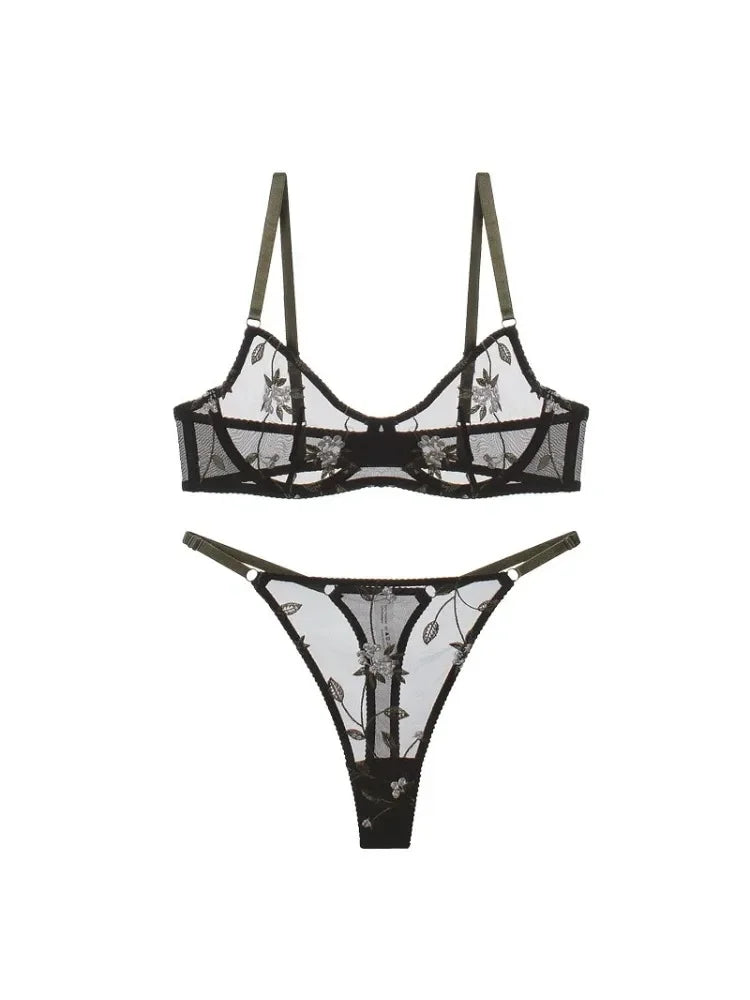 Elegant Summer Lace Full-Coverage Bra