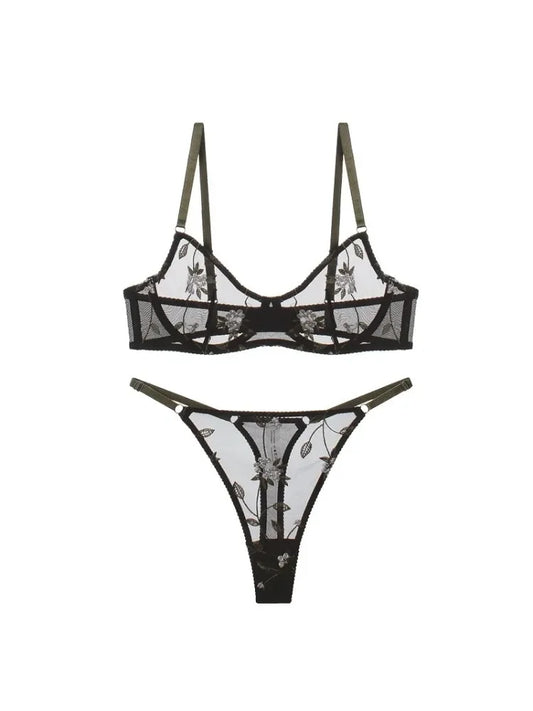 Elegant Summer Lace Full-Coverage Bra