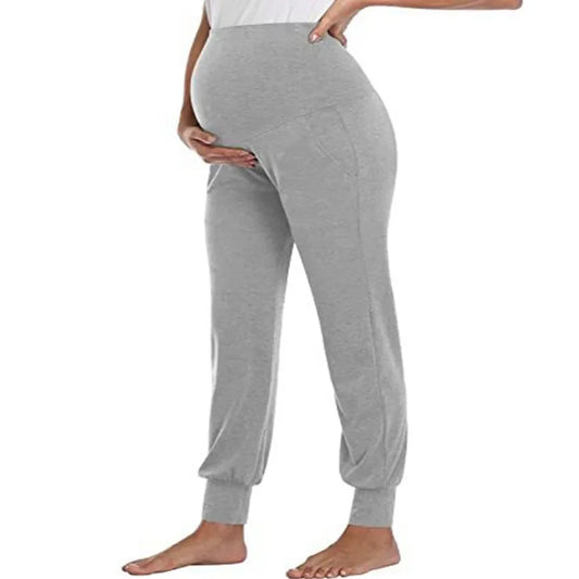 High Waist Stretch Joggers with Pockets