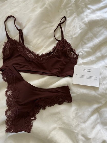 Backless Lace Lingerie Set