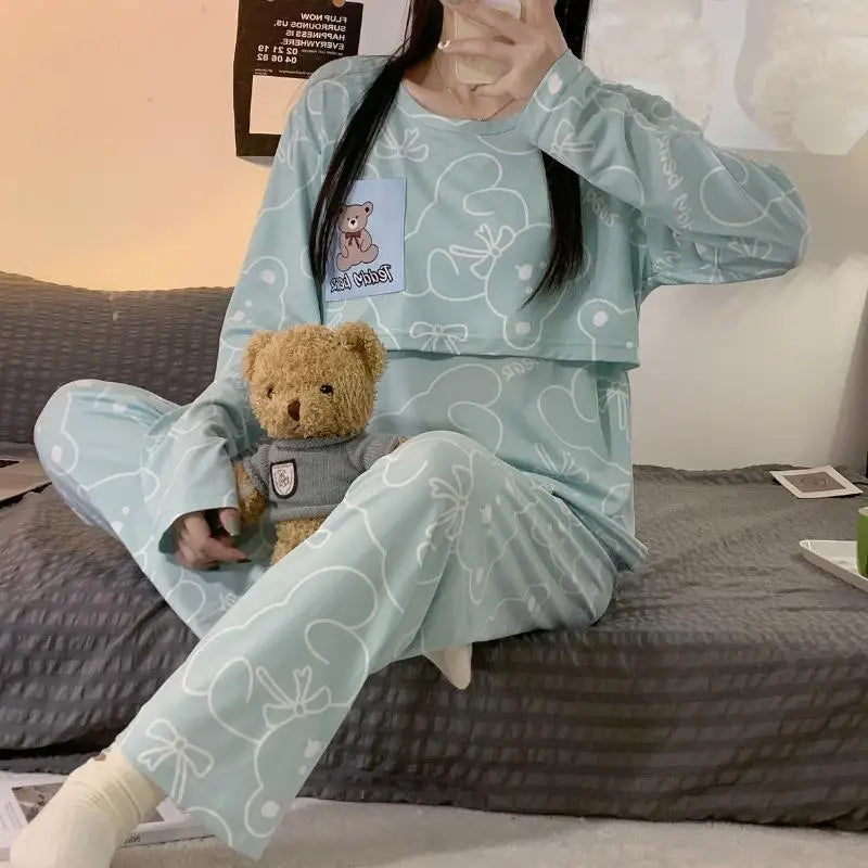 2-Piece Maternity Breastfeeding Pajamas Set