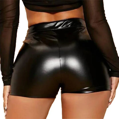 Leather Shorts Tight Black Shorts