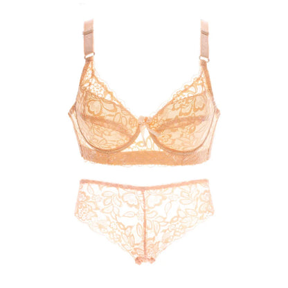 Plus Size Lace Push-Up Bralette Set
