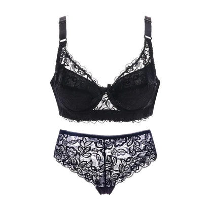 Plus Size Lace Push-Up Bralette Set