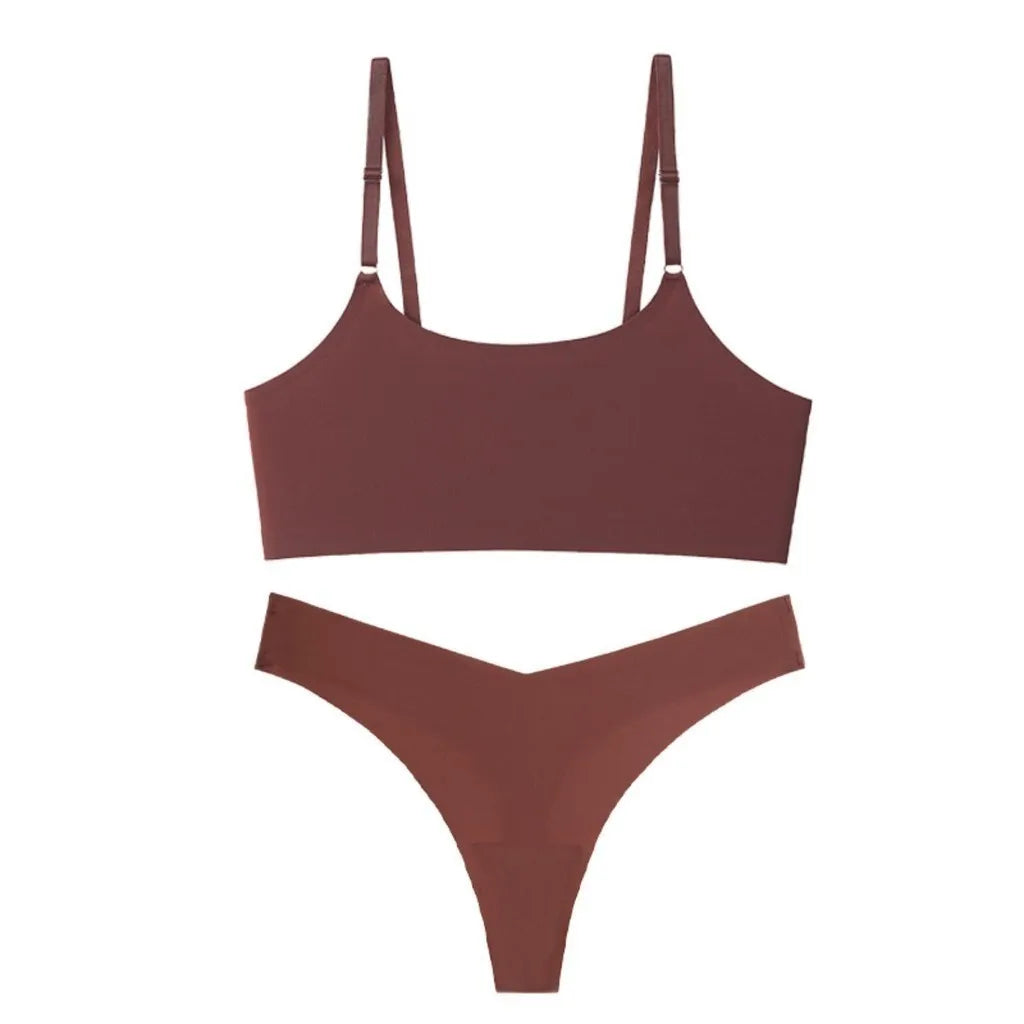 Ice Silk Seamless Wireless Lingerie Set
