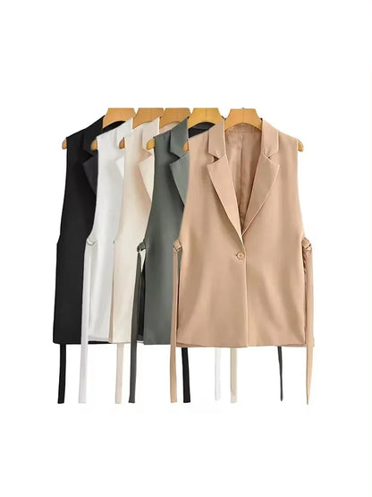TRZA Women’s Vintage Button Vest