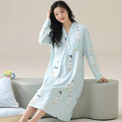 Gown – Long Sleeve Nursing Pajamas