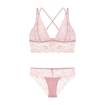 Elegant Scalloped Lace Wireless Set