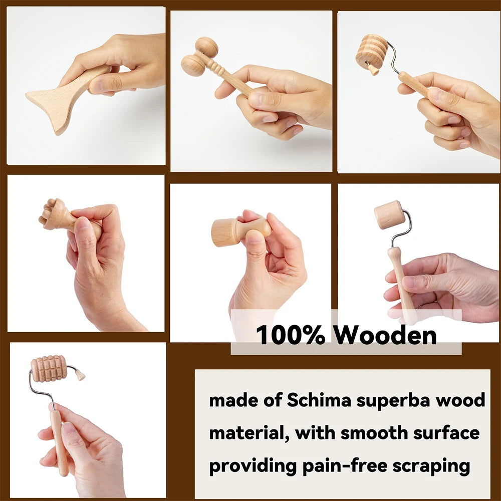 Wooden Massager Face Roller